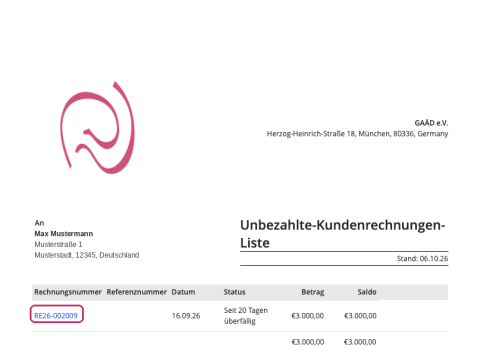 Offene Rechnungen